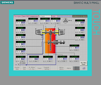 Particolare schermata software PLC