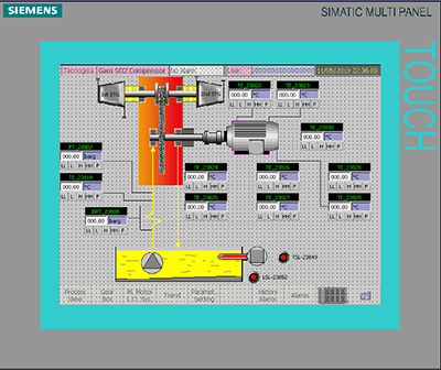 Particolare schermata software PLC