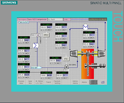 Particolare schermata software PLC